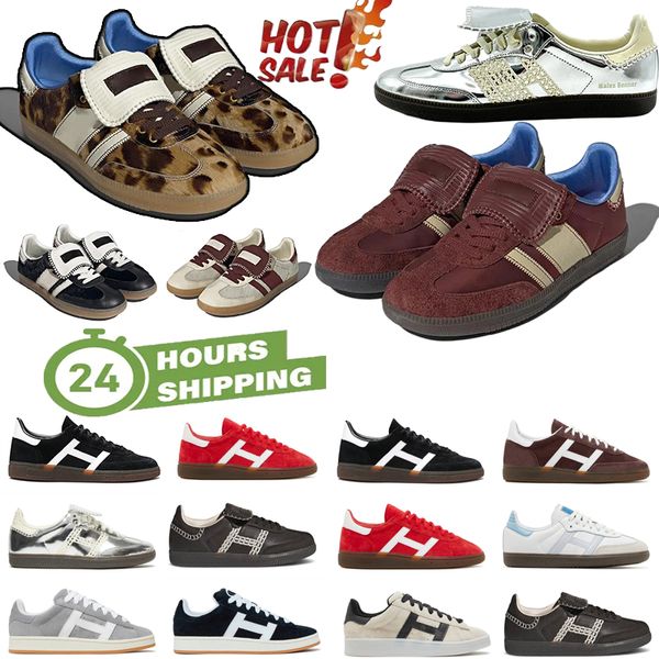 Preço baixo wales bonner sapatos casuais tênis og tênis esportivo sapatos de leopardo impressão prateada vegana preta goma branca masculino feminino hot sale 36-45