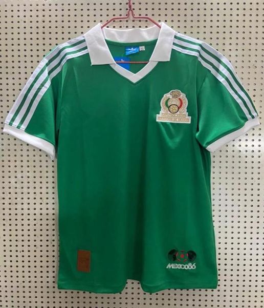 1986 copa do mundo México retro camisa de futebol 86 México nacional m Hugo Sanchez Negrete clássico vintage camisa de futebol4680192