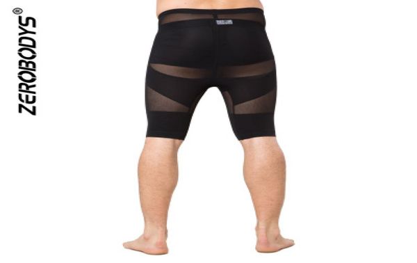 Schwarz Weiß Männer Mesh Butt Lift Shapewear Durchsichtig Hohe Elastizität Bauch-steuer Shaper Atmungsaktive Kompression Legging Strumpfhosen Pa9252620