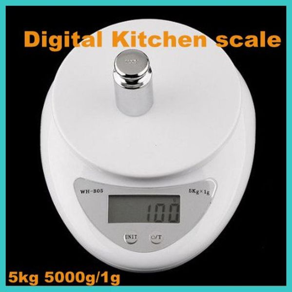 Nuovissimo 5000g1g 5kg Dieta alimentare Postale da cucina Bilancia digitale bilancia bilancia peso ponderazione LED elettronico WHB058233382