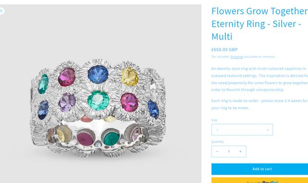 Gül Bleue Burnham Çiçekleri Birlikte Büyür Sonsuzluk Yüzük Gümüş Tasarımcı Logo Lüks Güzel Mücevher Elmas Pave Signet Alyanslar Birkaç Yaratıcı Büyük