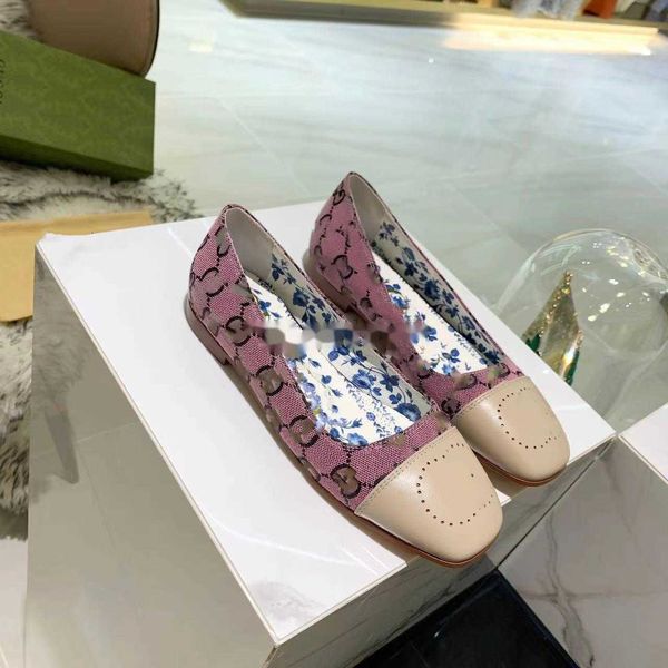 espadrillas di design di lusso da donna scarpe casual piattaforma primavera-estate con fibbia a lettera ad incastro suola malata in vera pelle per ragazze EUR34-43