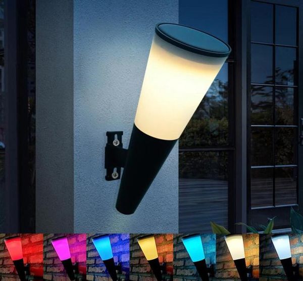 Lampade solari 2021 Lampada da parete per esterni a LED Lampada da torcia impermeabile colorata per la decorazione del giardino Illuminazione stradale per balconi9963350
