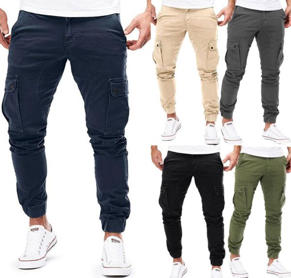 Modis Herbst Männer Cargo Hosen Armee Multipocket Hosen Baumwolle Casual Harem Solide Joggers Dünne Men039s Cargo Hosen Plus Größe 7974745