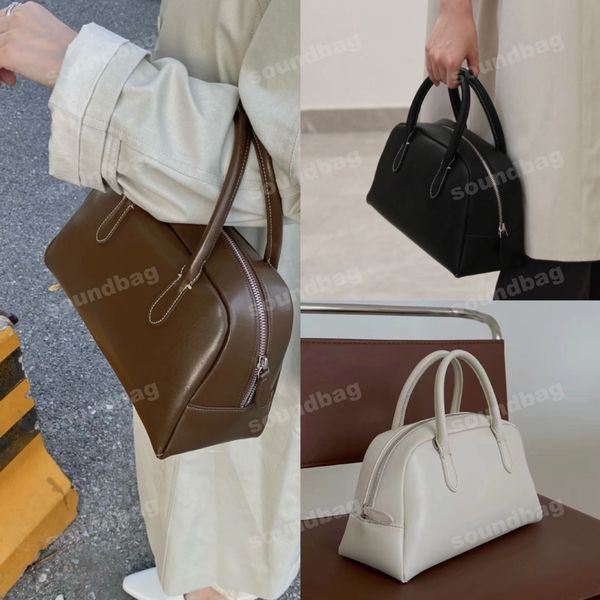 Bolsa de marca de designer coreana Boston, bolsa de couro genuíno, bolsa minimalista primavera e verão elegante e versátil, bolsa de couro de alta qualidade