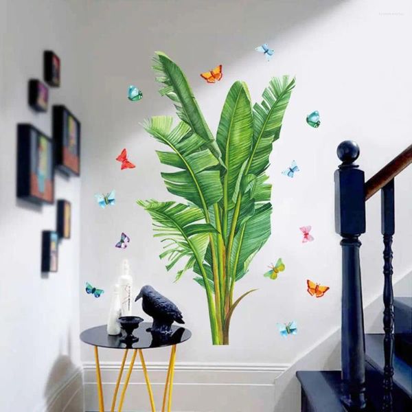 Adesivi murali Adesivo Piante verdi tropicali Modello decorativo per camera da letto Soggiorno Portico