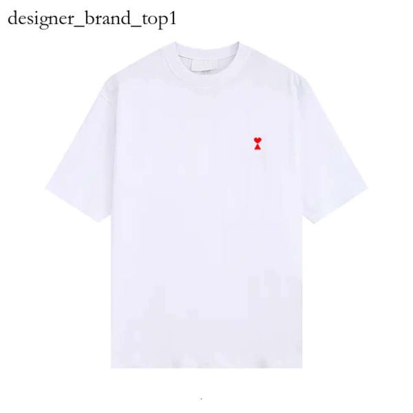 Amis Paris Yeni Nakış Tişörtleri Erkek Kadın Modaya Marka Tasarımcısı Ami T Shirt Moda Tasarım Erkekler S Rahat Tshirt Adam Giyim Ami 8641