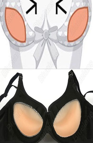 Women039s Inserti per reggiseno in gel di silicone Cuscinetti per rinforzatore del seno Reggiseno imbottito push-up Intimo 3 tipi 02X61443535