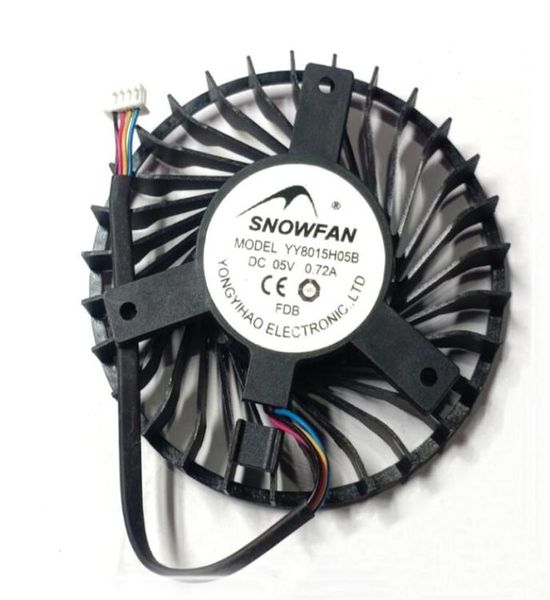 Ventilador inteiro SNOWFAN YY8015H05B espaçamento de furo equilátero 45MM 072A DC5V grande volume de ar 4 fios ventilador de refrigeração6042696