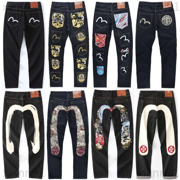 Designer-Mode, klassische Evisulies-Jeans, lässig, für Herren und Damen, lila, Markenjeans, Stickerei, Aufdruck, Biker, Slim Fit, Paare, Baggy-Jeans für Herren, Ksubi-Jeans, Damen-Hosen