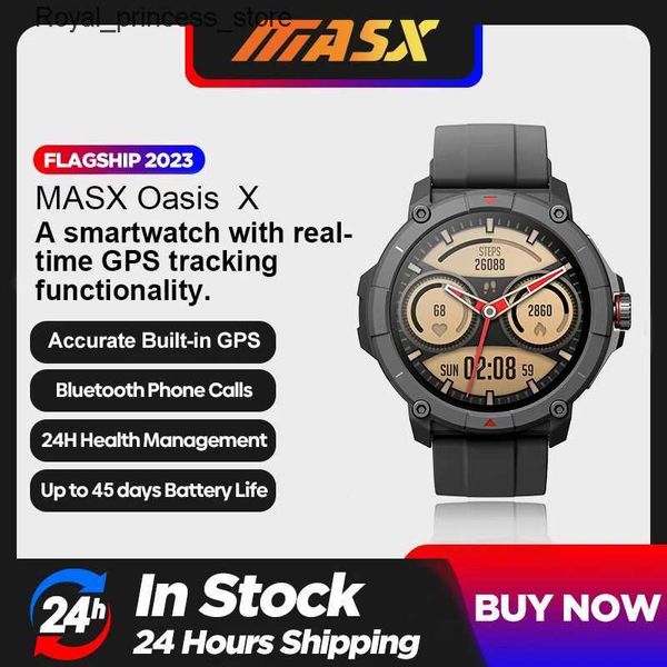 Outros relógios MASX Oasis X Premium GPS Inteligente Alexa Ultra HD Display com GPS Hi Fi Bluetooth Phone Calling Esportes de nível militar Q240301