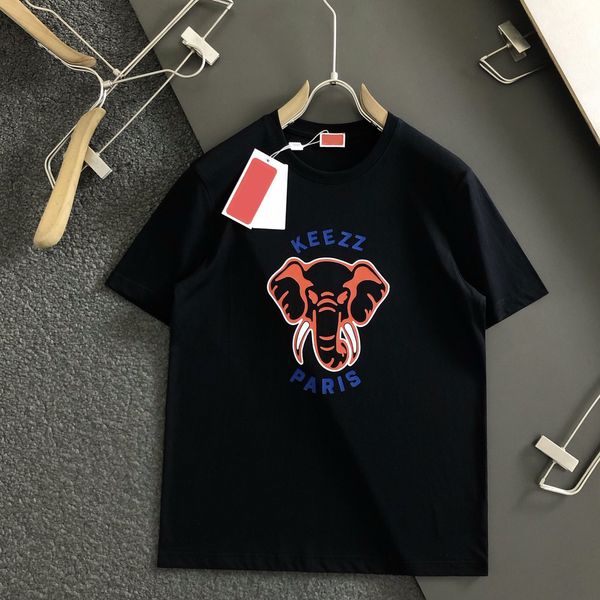 K marca designer unissex camisetas de luxo para homens letras de algodão senhoras topo elefante padrão camisetas