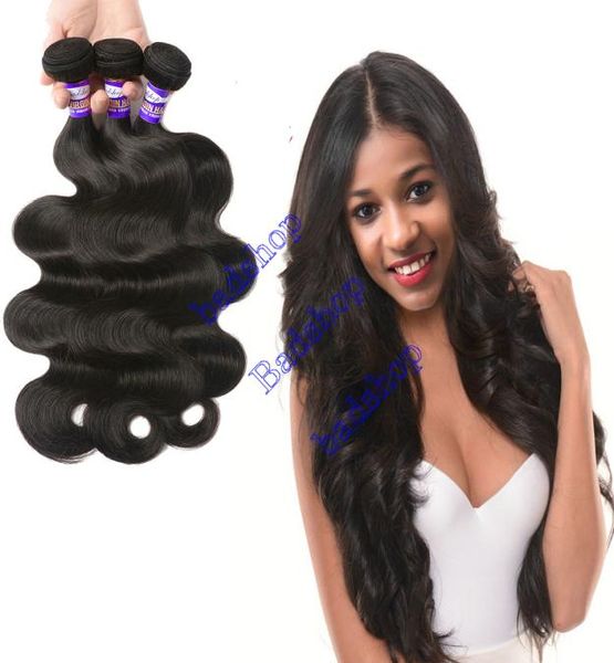 Extensões brasileiras do cabelo humano da onda do corpo do cabelo do virgin 9a 3 ofertas do pacote feixes brasileiros do cabelo da onda do corpo 1b color5837885