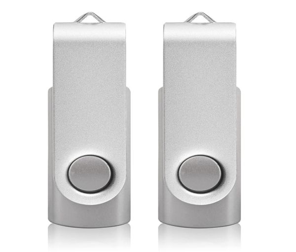 Jboxing 2PCS Argento 32GB USB 20 Flash Drive Girevole Girevole Thumb Pen Drive 32GB Pieghevole Memory Stick per Computer Portatile Macbo9352199