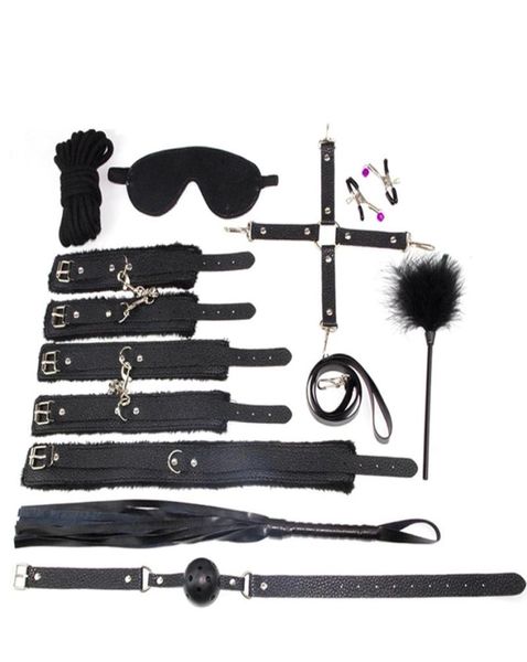 10 ЧАСТЕЙ ЛОТ Новые кожаные наручники для БДСМ, набор наручников, эротические секс-игрушки для пар, рабыня, игра SM, сексуальные наручники, эротические игрушки8076023