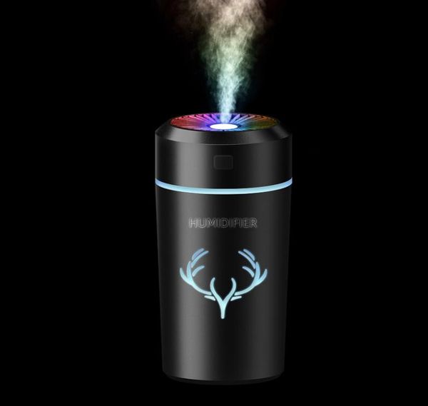 250 ml Mini Mute Ultraschall-Luftbefeuchter Aroma Diffusor für ätherische Öle Aromatherapie-Nebelbefeuchter mit LED-Leuchten für Zuhause und Auto 4126039