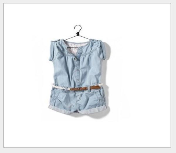 2016 verão novo bebê meninas denim macacão saia crianças calças de cowboy shorts com cinto crianças calças siamesas bonito menina onepiece ro3766121