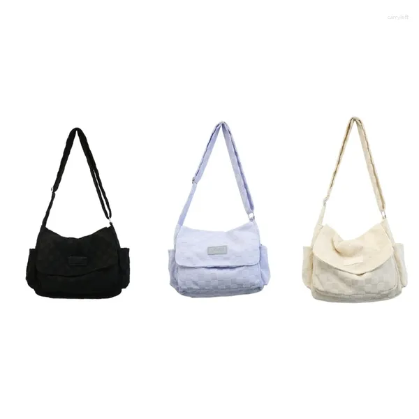 Sacos da noite 2024 Crossbody Bag Womens Leve Nylon Carteiro Simples Flap Único Ombro Japonês Casual