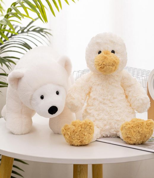 2650 см Мягкая милая фигурная утка Белый медведь Плюшевые игрушки Прекрасные куклы Удобная подушка с животными для детского декора Подарки 229687751