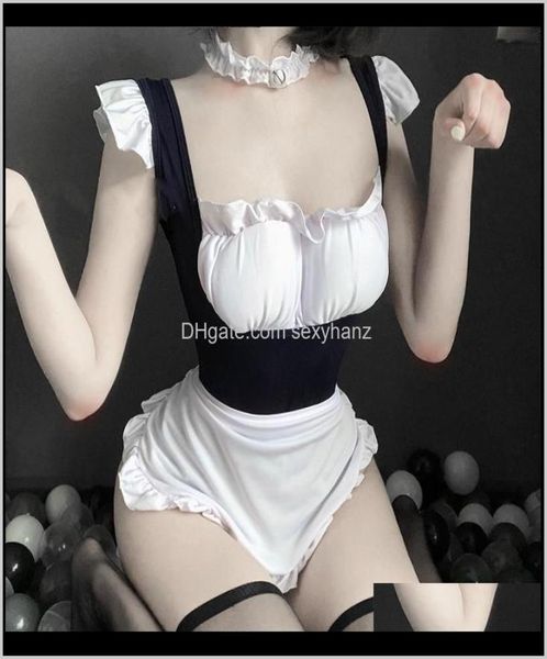 BHs Sets Sexy Kostüme Perspektive Dessous Unterwäsche Maid Roleplay Cosplay Klassische Erotische Spitze Outfit Sm Porno Anzug Für Frauen 1172903