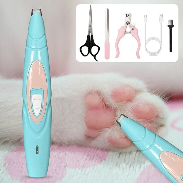 Trimmers Electric Hunde Clippers Professionelle Haustier Fuß Haar Trimmer Hundepflege Friseur Hunde Scherfutter Ohr Augen Haarschneider Pediküre