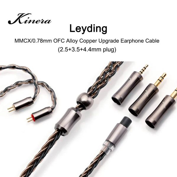 Accessori Kinera Leyding Aggiornamento Cavo per auricolari Filo di rame in lega OFC con connettore 2.5/3.5/4.4mm 3 Spina 0.78mm/Connettore MMCX