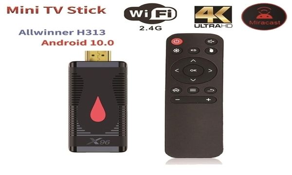 Akıllı uzaktan kumanda X96 S400 Fire TV Stick Allwinner H313 4K Medya Oyuncusu Android 10 Kutu 24G 5G Çift WiFi 2GB16GB Dongle Alıcı2654180