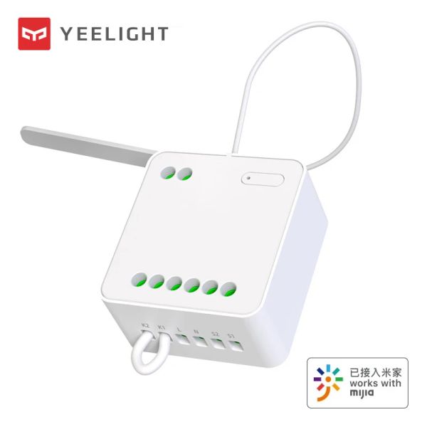 Controllo Yeelight Modulo di controllo doppio intelligente Controller relè wireless bidirezionale Interruttore di temporizzazione del telecomando a 2 canali Funziona con l'app Mijia