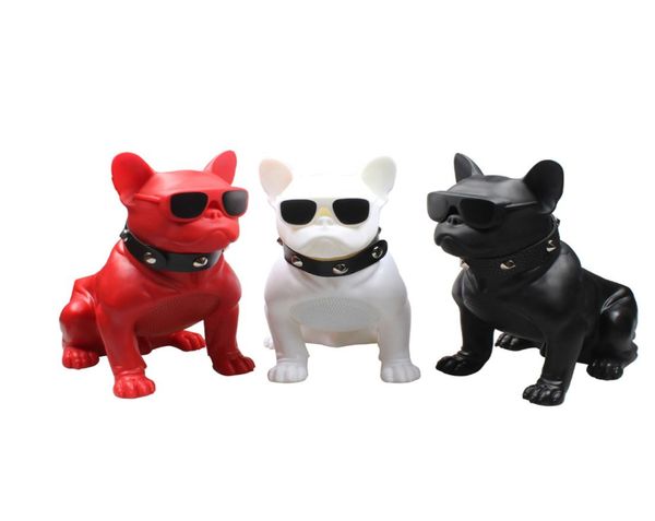 Bulldog Bluetooth alto-falante cabeça de cachorro enfeites de presente para sala de estar cartão sem fio M10 desenho animado Rádio FM Suporte Cartão TF para telefone PC S5214287