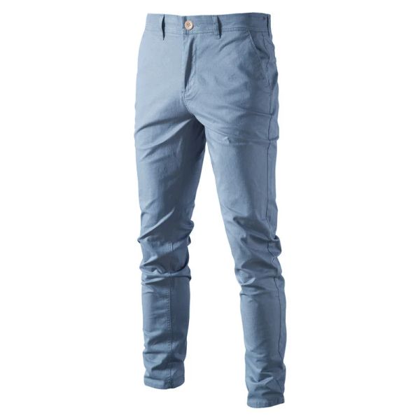 Hosen Herren Casual Hosen Solide Baumwolle Anzug Kleine Fuß Enge Hosen Herren Business Casual Baumwolle Hosen Kleid Hosen