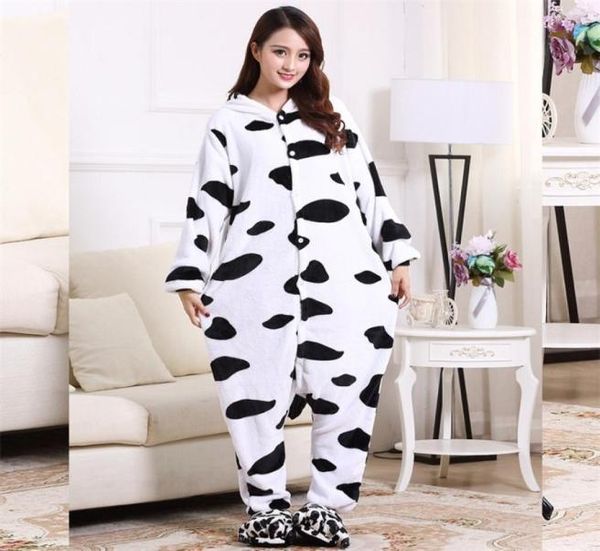 Mucca di alta qualità tutina divertente carino donna uomo pigiama addensare caldo grande formato festa di carnevale vestito ragazze animale cartone animato indumenti da notte5607445