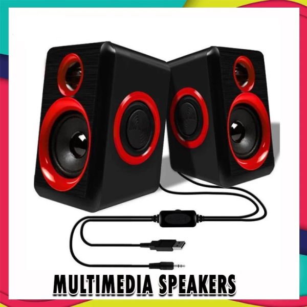 Lautsprecher Multimedia -Lautsprecher mit Surround -Subwoofer Heavy Bass USB Wired Powered for PC/Laptops/Smartphone