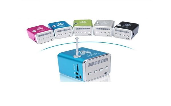 TDV26 Digitaler tragbarer Lautsprecher Mini-Lautsprecher MP3-Player USB-Disk Micro-TF-Player FM-Radio FM für iPhone PC MP3 4 mit LCD-Bildschirm7730836