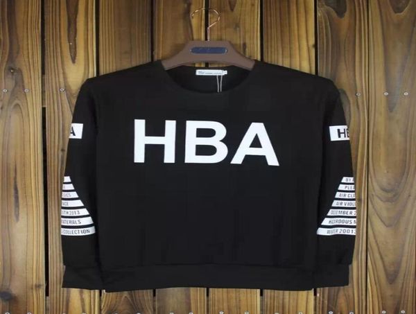 Moda HOOD BY AIR HBA Felpe con cappuccio primaveraautunno coppie girocollo Cerchi pullover casual nero Uomo HIP HOP Felpe sportwear2639732