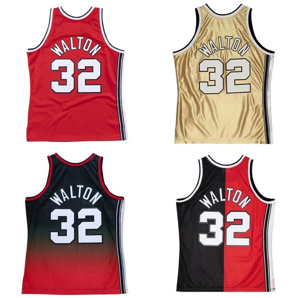 Costurado jerseys de basquete Bill Walton # 32 1976-77 malha Hardwoods clássico retro jersey Homens Mulheres Juventude S-6XL