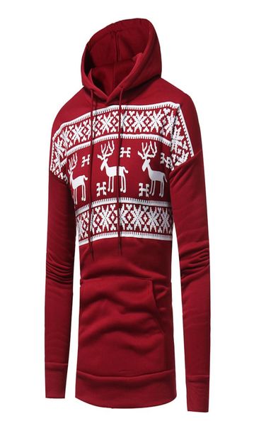 Ganze Weihnachten Hoodie Deer Drucken Hoodies rot Männer Mode Schneeflocke Sweatshirt Weihnachten Hoody Herren Zweck Tour XXXL5403066