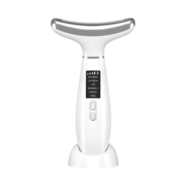 Geräte Ice Compress Neck Gesichtsmassagegerät LED Photon Hautpflege EMS Face Lifting Straffende Faltenentfernung Whitening Eye Beauty Device