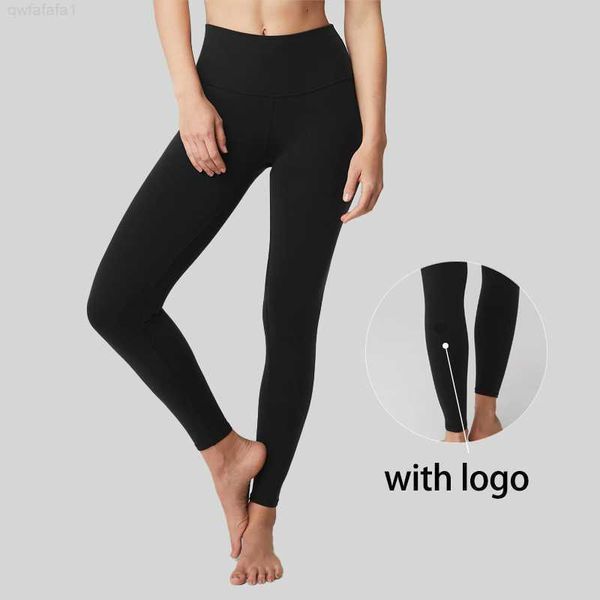 Novas leggings esportivas femininas estiramento de secagem rápida preto calças de yoga 20 cores treino ginásio calças de cintura alta leggings lu #2212 8lsf