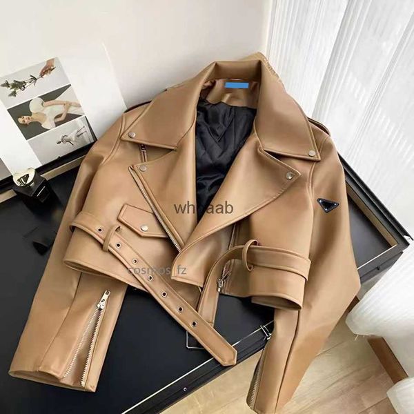 Jaquetas femininas casaco de couro falso streetwears camisas mulher designer jaquetas angústia tamanho asiático S-L 240301