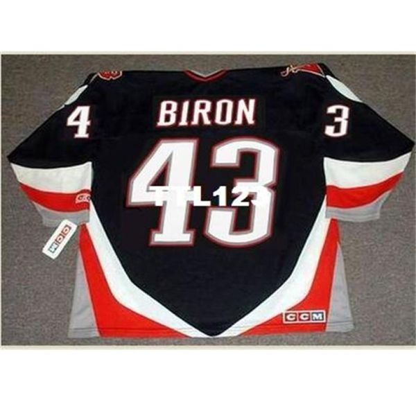 740S Men Hockey 43 Martin Biron 2003 CCM Vintage Hockeys Jersey Orr Custom Qualquer nome ou número Retro Jersey9288503