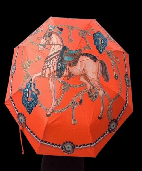 Designer de luxo de alta qualidade guarda-chuva automático chuva mulheres homens dobrável uv sol transparente guarda-sol1861926