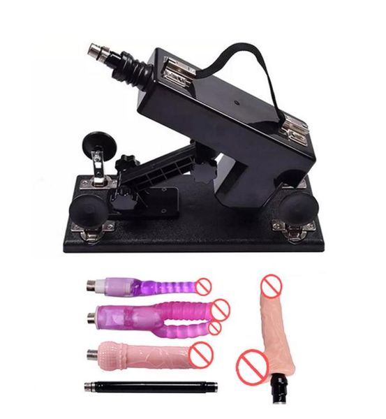Электрическая секс-вибрационная машина с аксессуарами для фаллоимитатора, устройство для женской мастурбации, секс-игрушки для взрослых для женщин, 6 см, выдвижной9458059