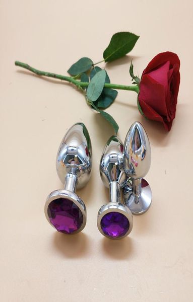 Plug anale attraente in acciaio inossidabile di 3 dimensioni Tappi anali Rosebud Gioielli giocattoli sessuali per coppia buttplug sicuro e non tossico6752055