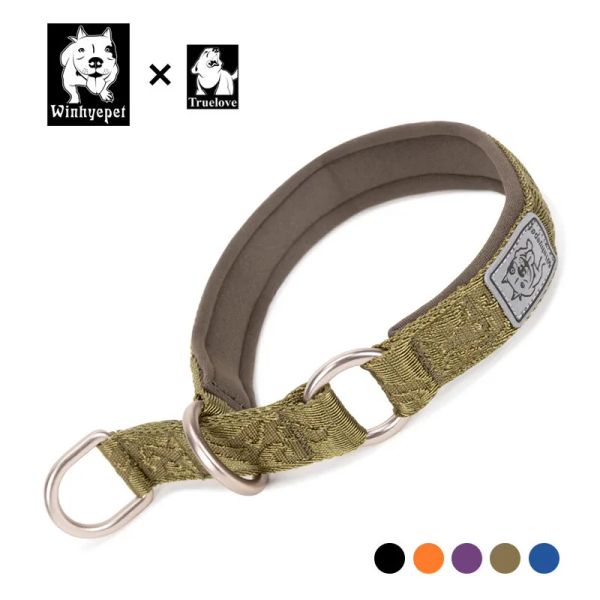 Coleiras Truelove Nylon Coleira de treinamento para cães Pet Slip Choke Collar para cães grandes e pequenos Caça Coleiras legais exclusivas para cães Collier Pour Chien