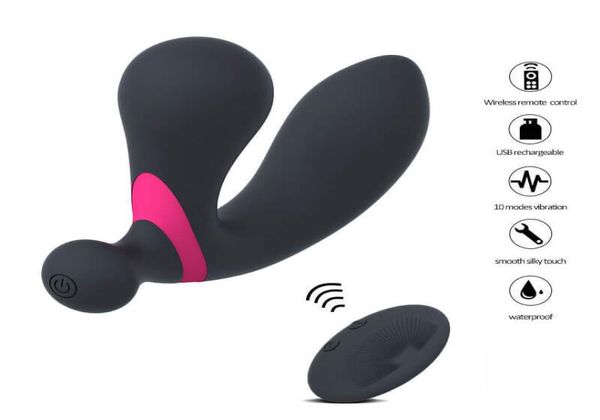 10 modalità telecomando senza fili massaggio prostatico giocattoli sessuali anali maschili per unisex Gspot vibratore vibratore stimolatore clitoride massaggiatore Y9224717