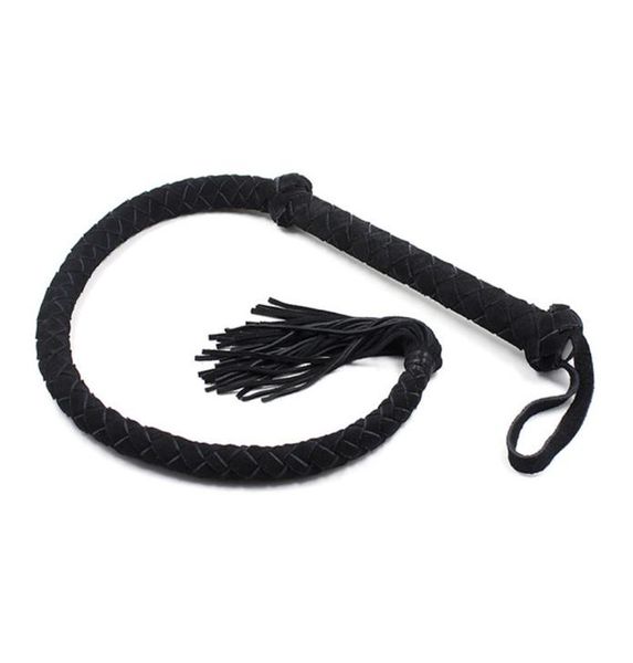 Chicote de couro genuíno flogger bunda espancamento escravo em jogo adulto para casais fetiche brinquedos sexuais para mulheres e homens 108 cm8148934