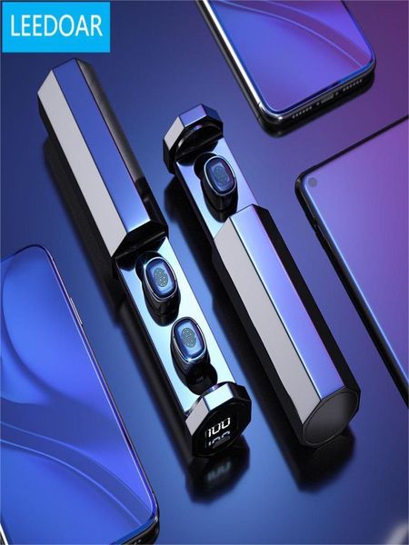 Наушники для сотового телефона Tws Беспроводные наушники Bluetooth Спортивная водонепроницаемая гарнитура HiFI Стерео Airbuds для i Android Ear 2211116384149