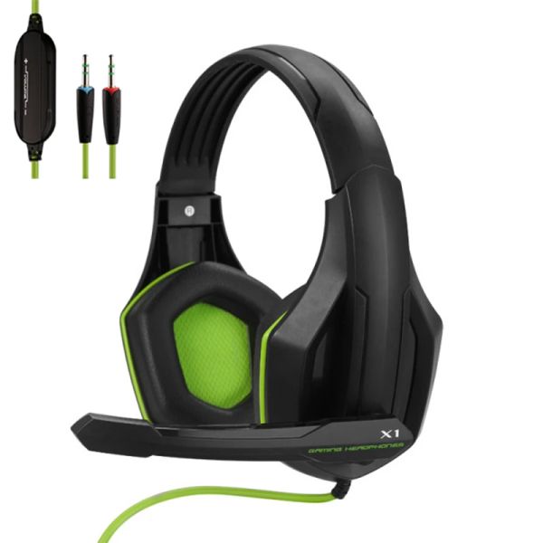 Cuffie/Auricolari Cuffie da gioco professionali Cuffie da gioco per computer Super Bass Overear con microfono Cuffie stereo cablate per PC PS4 Xbox