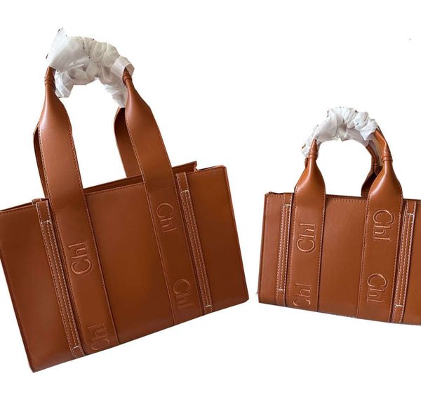 Luxurys Designer Tote Large Bolsa de ombro de couro macio de alta qualidade Handal Handbag moda moda de linho lenhoso, bolsa de tamanho médio de tamanho médio