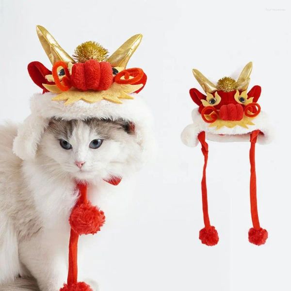 Abbigliamento per cani Cappello regolabile per animali domestici Drago dei cartoni animati per travestimenti festivi Caldi costumi carini Gatti Cani Leggero